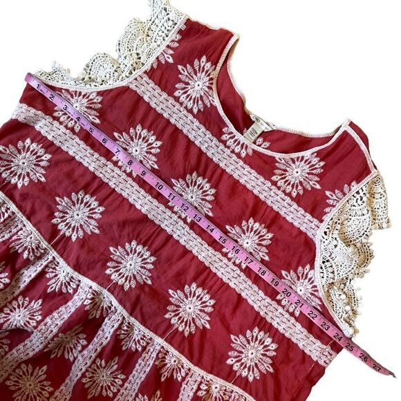 Cato boho lace and embroidery top size 22/24 - Picture 6 of 8